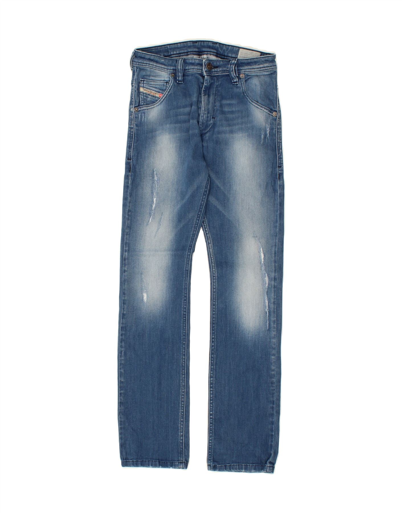 DIESEL Girls Carrot Slim Jeans 9-10 Years W26 L30 Blue Cotton