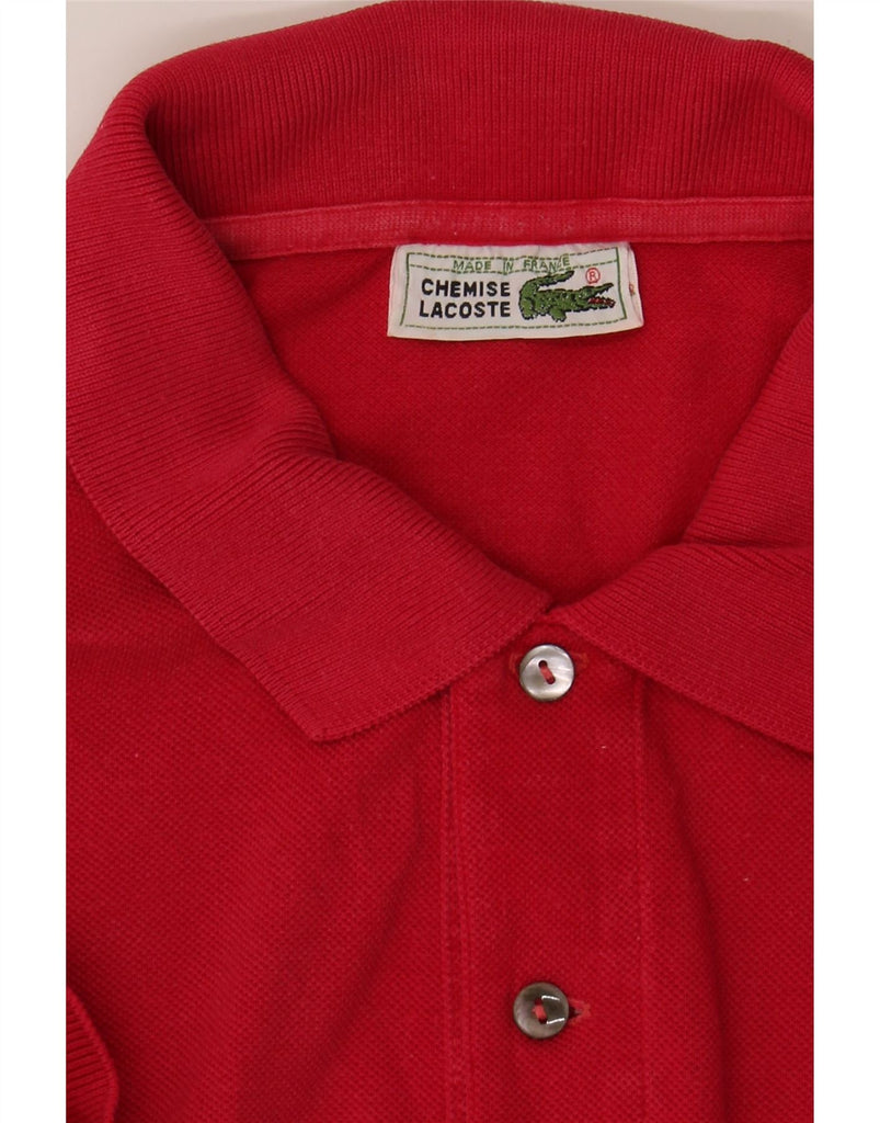LACOSTE Mens Polo Shirt Medium Red Cotton Vintage Lacoste and Second-Hand Lacoste from Messina Hembry 