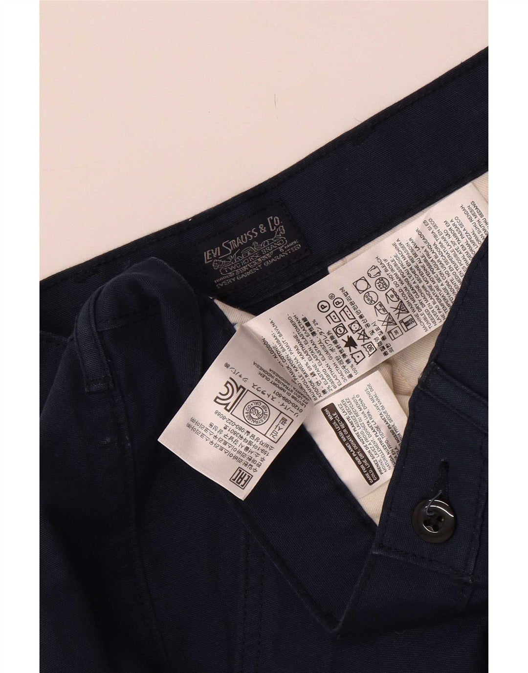 Levi's Mens Chino Shorts W36 Large Navy Blue Cotton