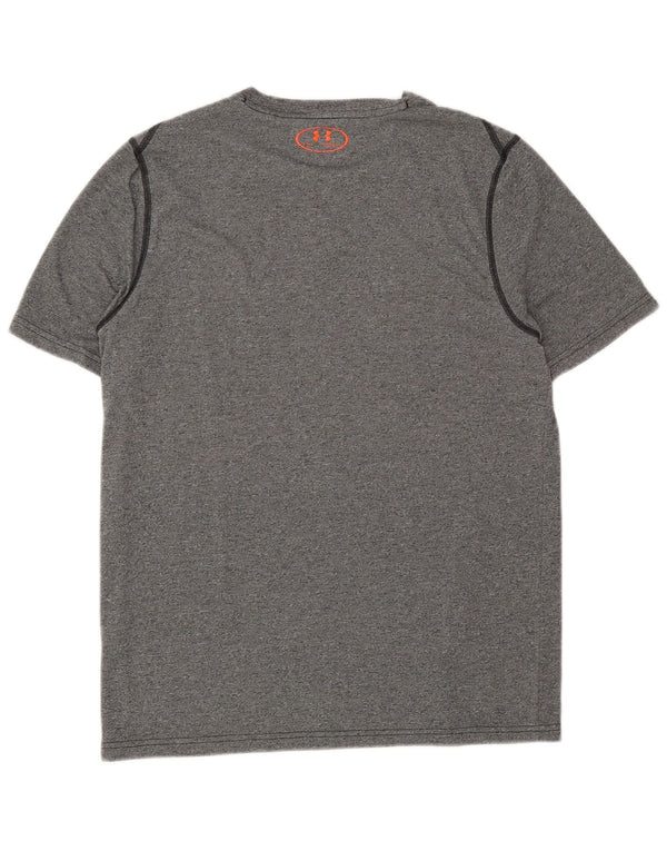 Under Armour Mens Heat Gear T-Shirt Top Medium Navy Blue Flecked