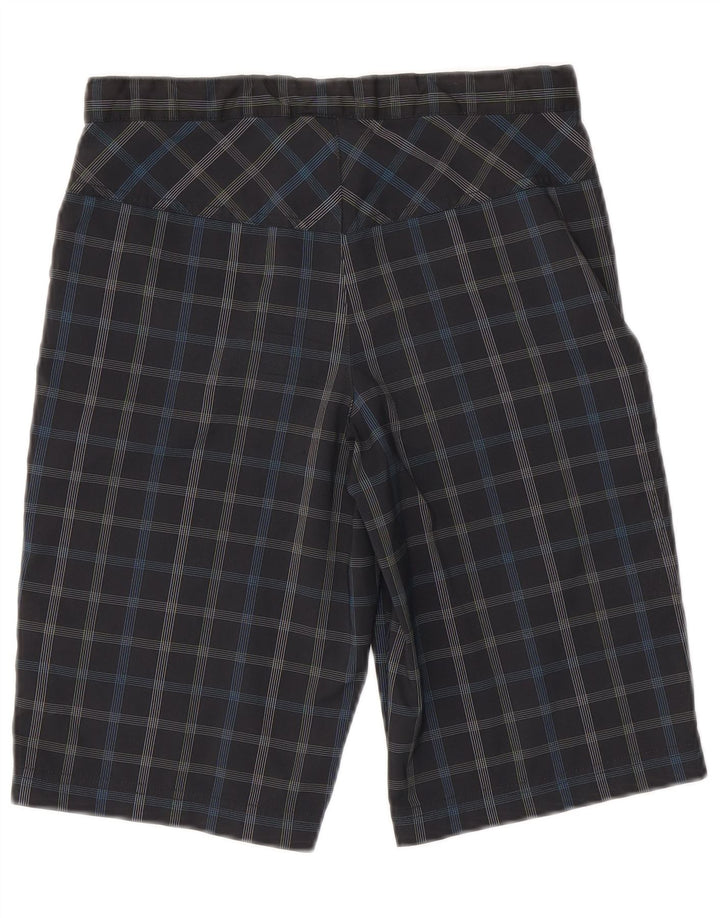 JACK WOLFSKIN Boys Cargo Shorts 12-13 Years W26  Black Check Polyester
