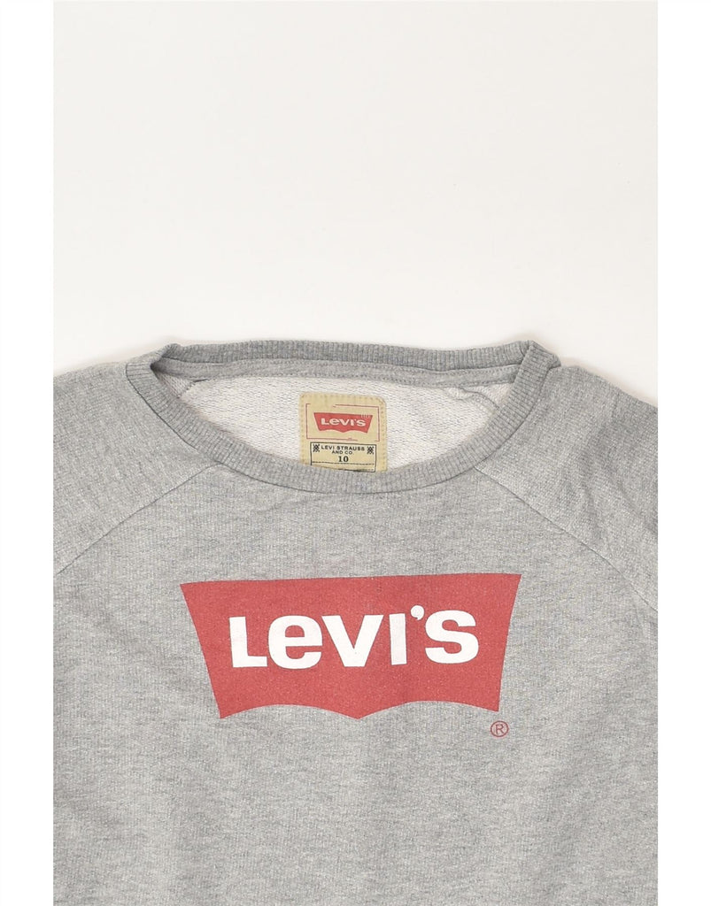 LEVI'S Boys Graphic Sweatshirt Jumper 9-10 Years Grey Cotton | Vintage Levi's | Thrift | Second-Hand Levi's | Used Clothing | Messina Hembry 