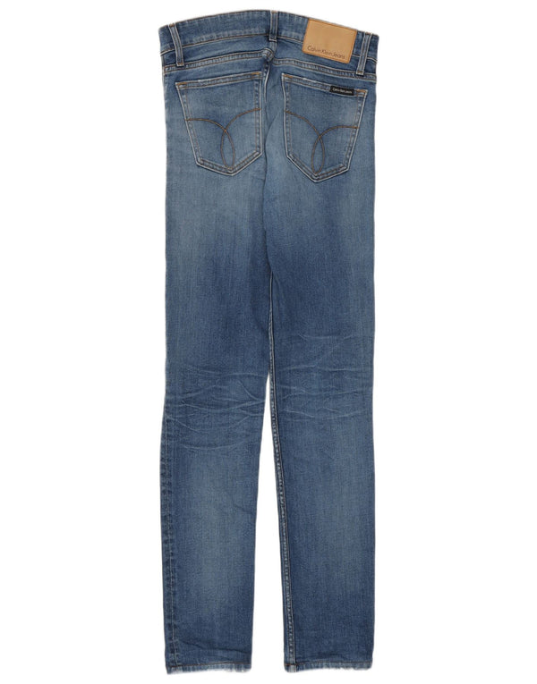 Calvin Klein Mens Skinny Jeans W28 L31 Blue Cotton