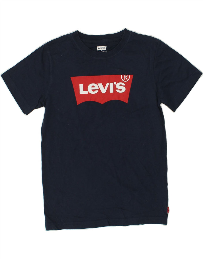 LEVI'S Boys Graphic T-Shirt Top 13-14 Years Navy Blue Cotton | Vintage Levi's | Thrift | Second-Hand Levi's | Used Clothing | Messina Hembry 