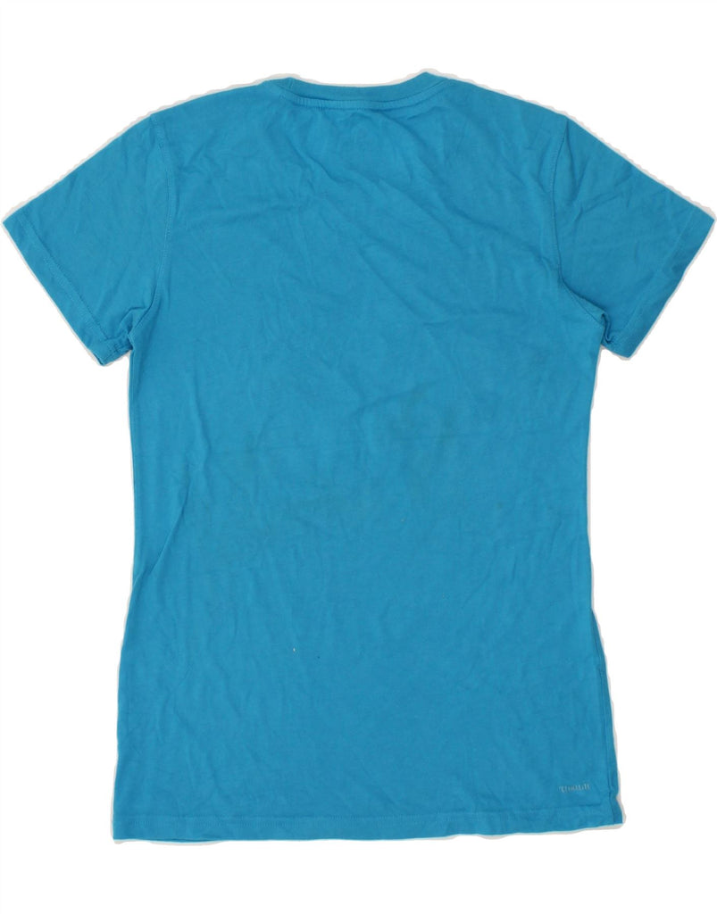 ADIDAS Womens Graphic T-Shirt Top UK 6 XS Blue Vintage Adidas and Second-Hand Adidas from Messina Hembry 