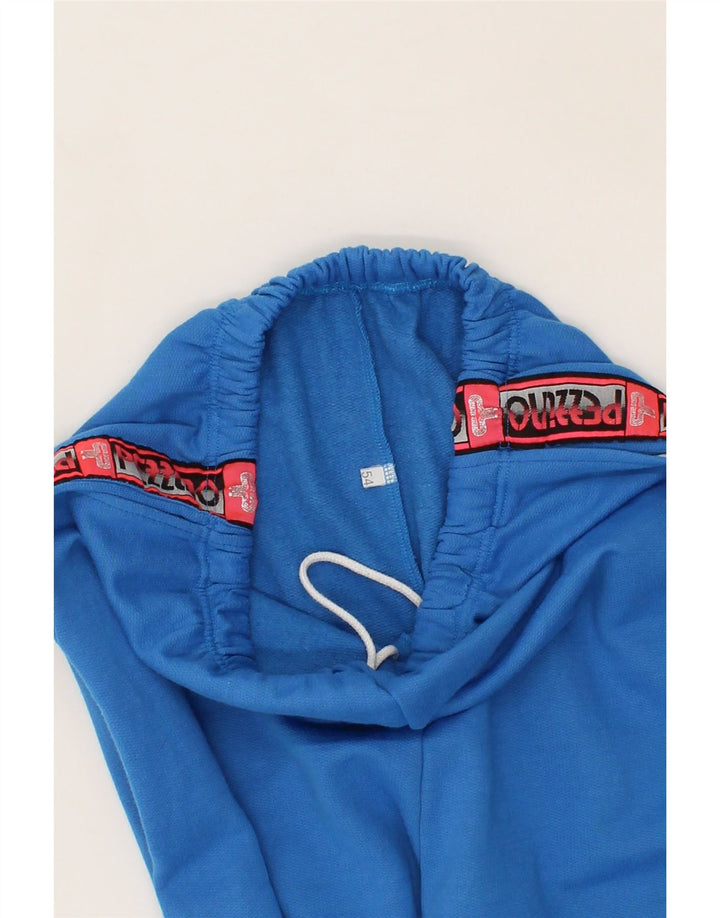 VINTAGE Womens Tracksuit Trousers IT 54 2XL Blue Colourblock