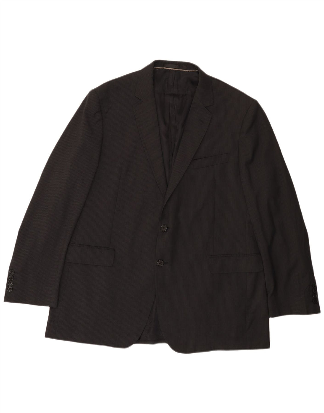 MARKS & SPENCER Mens 2 Button Blazer Jacket UK 38 Medium Black Pinstripe