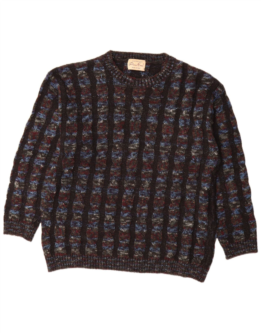Dino Erre Mens Crew Neck Jumper Sweater IT 50 Medium Multicoloured Striped
