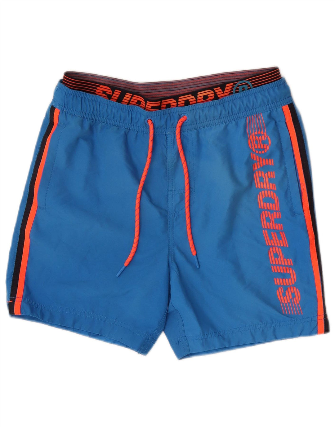 Superdry Mens Graphic Swimming Shorts Medium  Blue Polyester