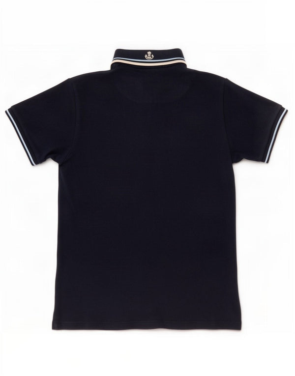 Fred Perry Boys Polo Shirt 11-12 Years Navy Blue Cotton