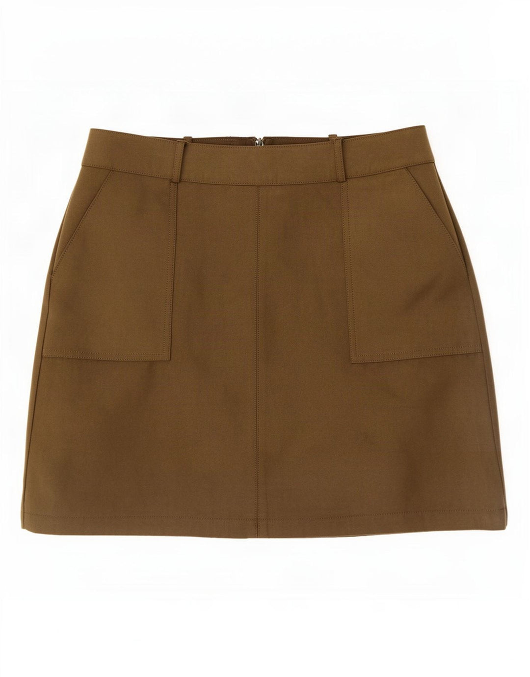 Oasis Womens Mini Skirt UK 12 Medium W30 Khaki Polyester