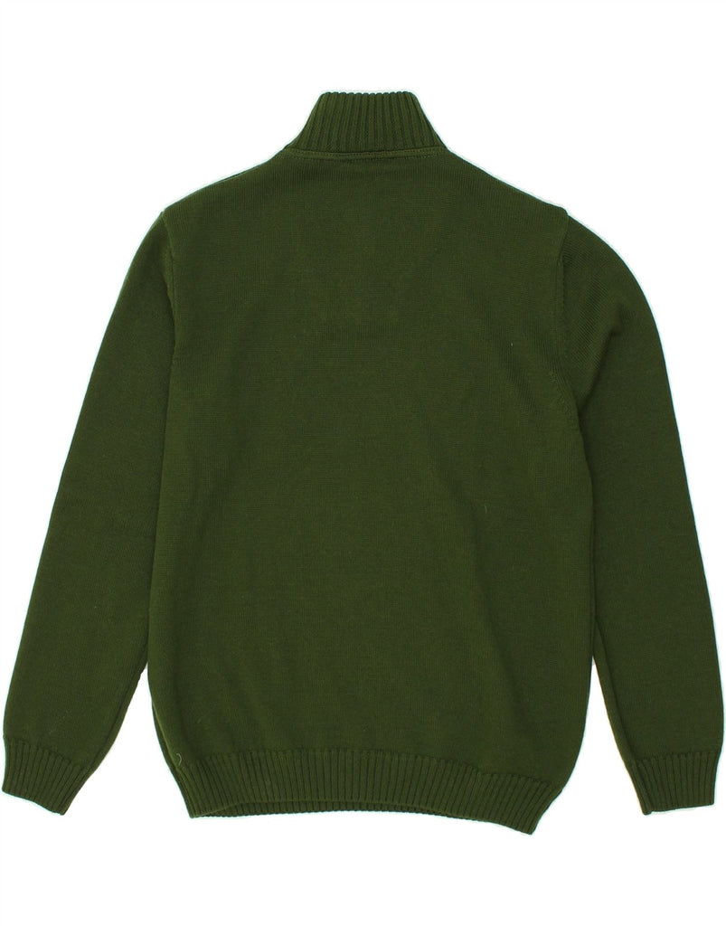 GLENFIELD Mens Zip Neck Jumper Sweater Large Green Wool | Vintage Glenfield | Thrift | Second-Hand Glenfield | Used Clothing | Messina Hembry 