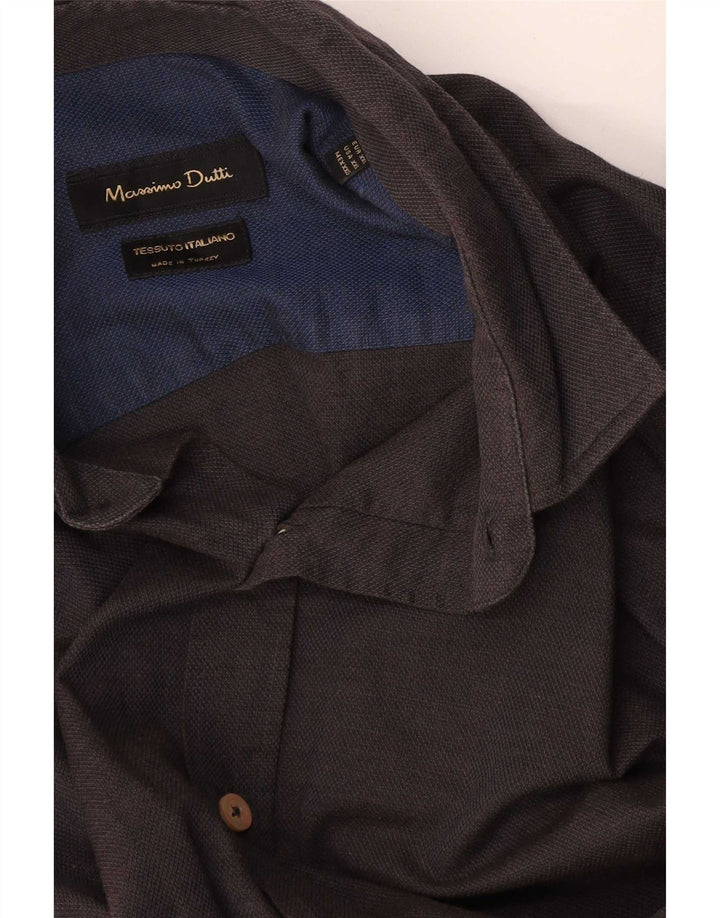 Massimo Dutti Mens Shirt 2XL Grey