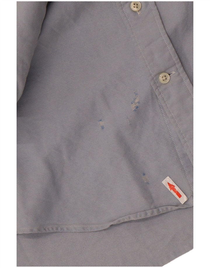 GANT Mens Fitted Shirt Medium Blue Cotton