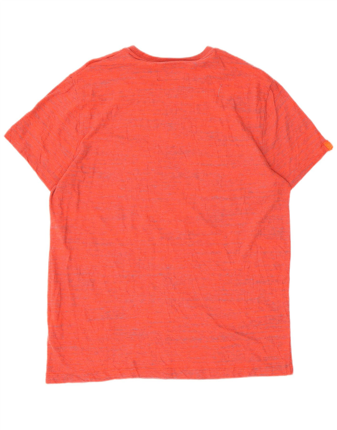 Superdry Mens T-Shirt Top 2XL Orange Flecked Cotton
