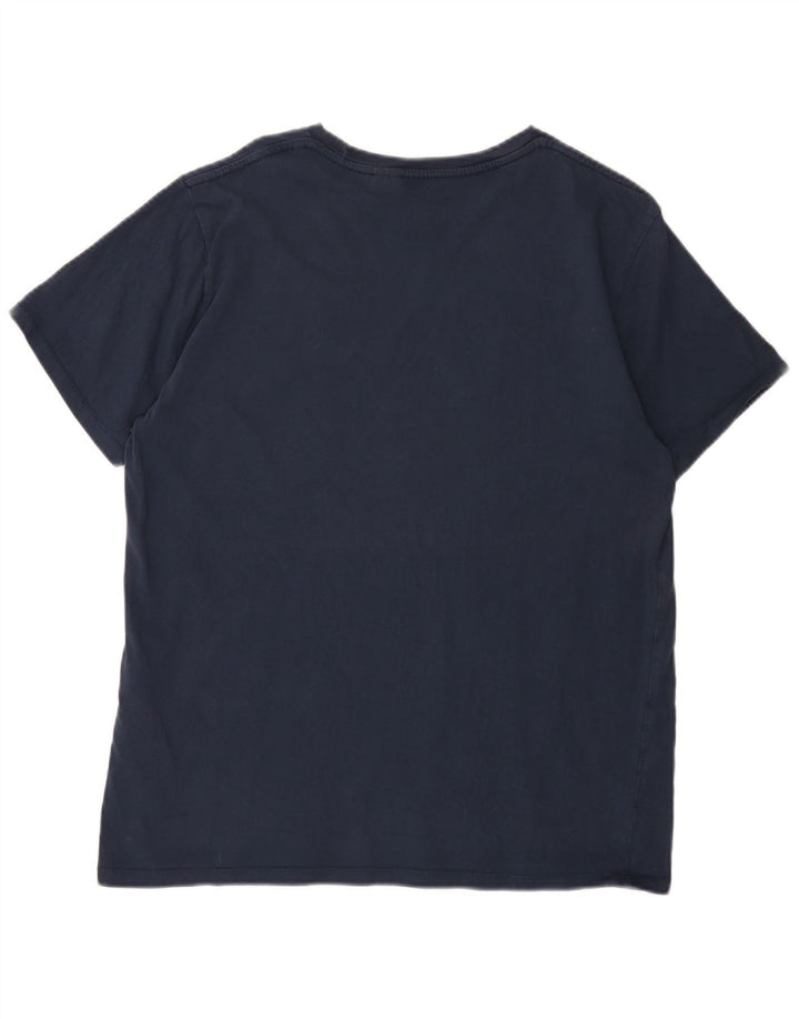 LEVI'S Mens Graphic T-Shirt Top Large Navy Blue Cotton