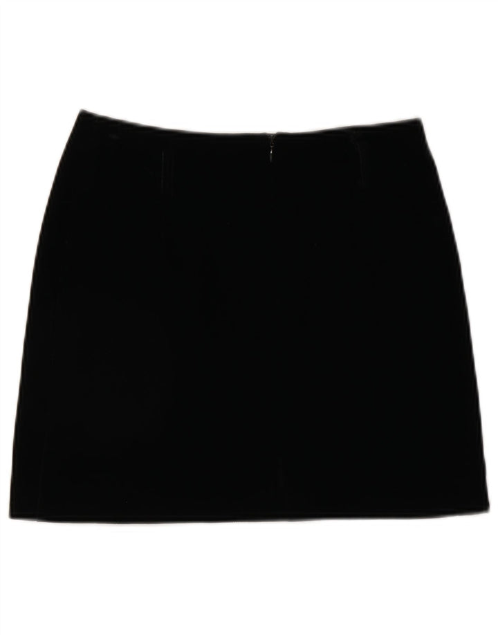MAX & CO. Womens Corduroy Skirt UK 10 Small W27  Black Acrylic