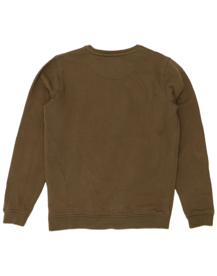 Jack Wills Boys Graphic Sweatshirt Jumper 14-15 Years Khaki Cotton