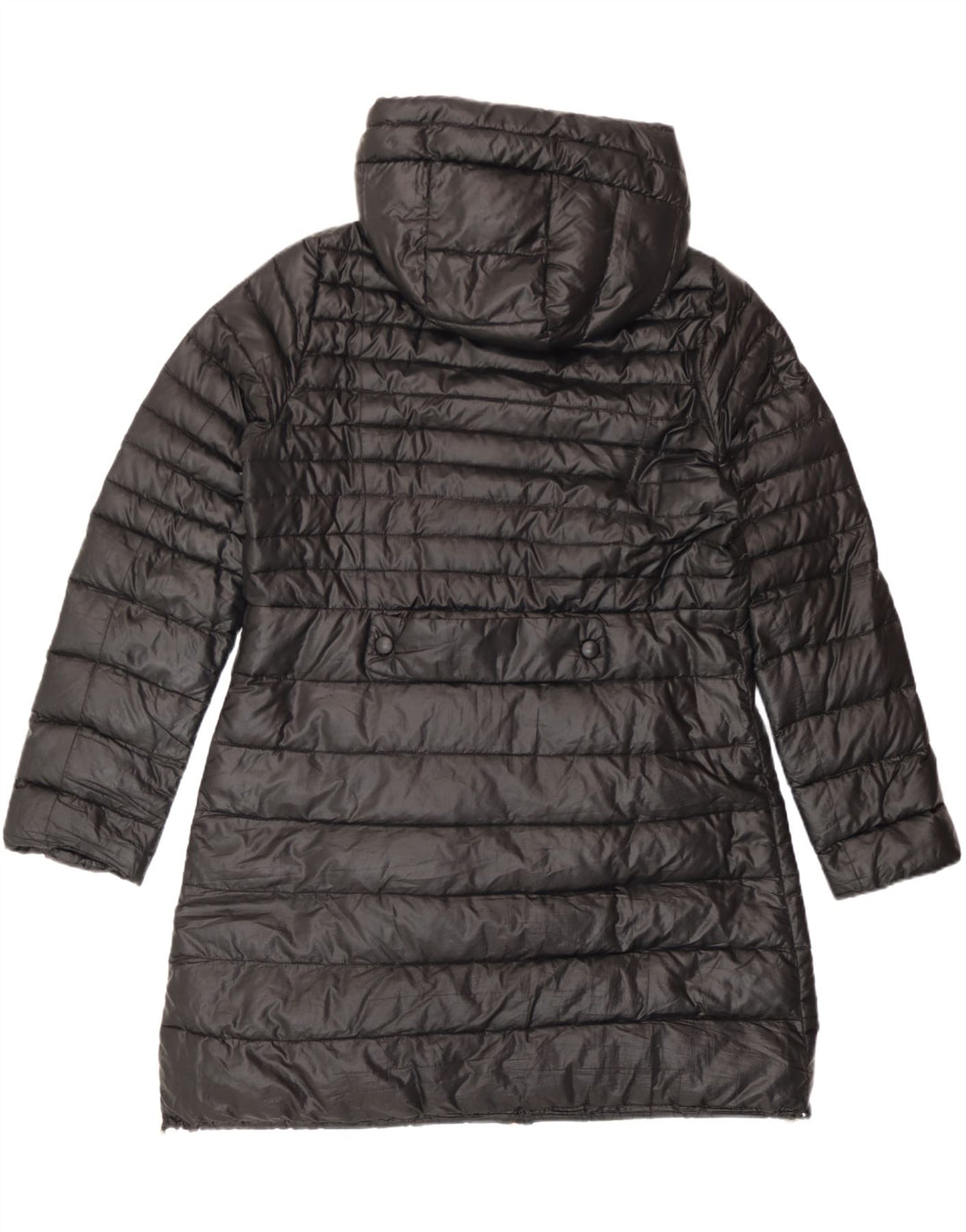 Marella Womens Hooded Padded Coat UK 16 Large Black Polyester