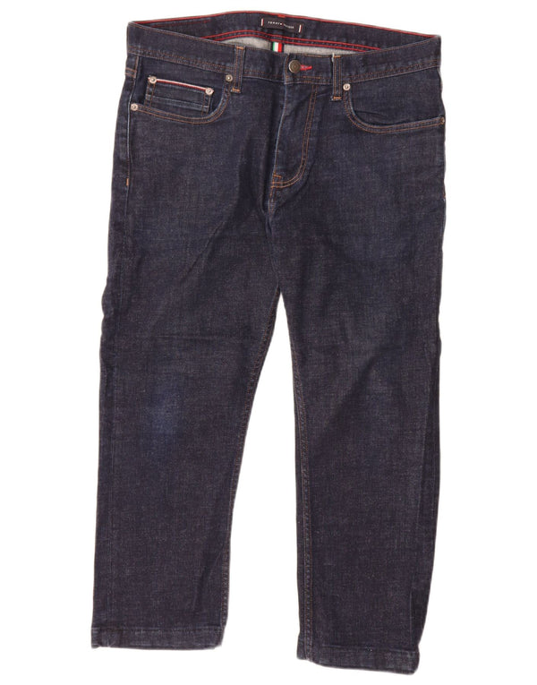 Tommy Hilfiger Mens Denton Straight Jeans W34 L24 Navy Blue Cotton