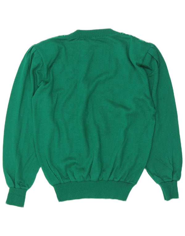 Vintage Womens Crew Neck Jumper Sweater UK 16 Large Green