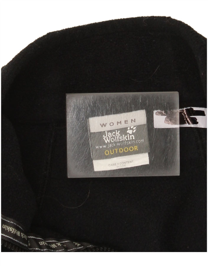 Jack Wolfskin Womens Liner Fleece Jacket UK 16 Large Black Polyester