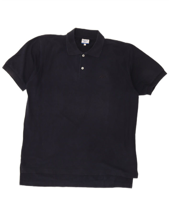 Reebok Mens Polo Shirt Large Navy Blue Cotton