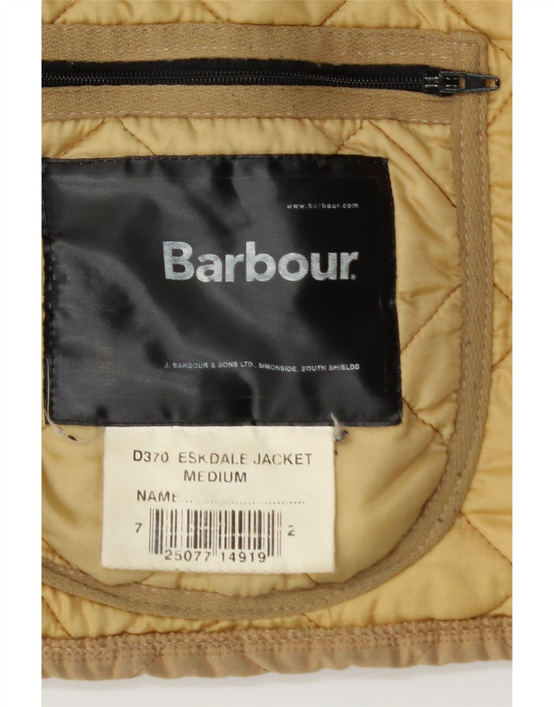BARBOUR Mens Quilted Jacket UK 38 Medium Beige Polyester Vintage Barbour and Second-Hand Barbour from Messina Hembry 