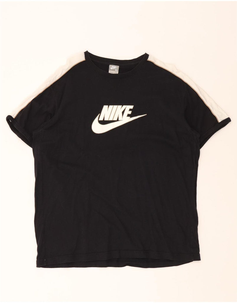NIKE Mens Graphic T-Shirt Top UK 45/47 XL Black Colourblock Cotton Vintage Nike and Second-Hand Nike from Messina Hembry 