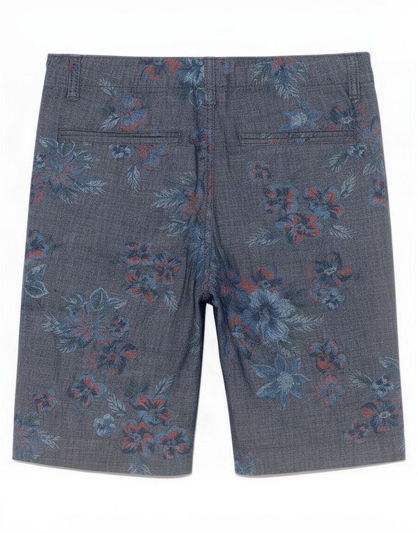 Gap Boys Chino Shorts 15-16 Years W27 Blue Floral Cotton