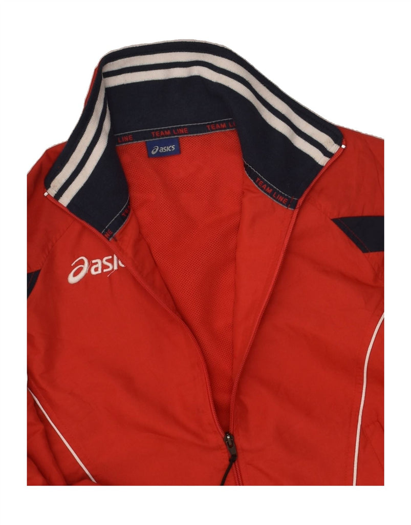 ASICS Boys Tracksuit Top Jacket 11-12 Years Red Polyester | Vintage Asics | Thrift | Second-Hand Asics | Used Clothing | Messina Hembry 