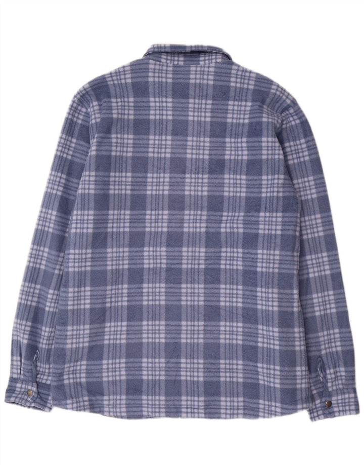Volcom Mens Lumberjack Fleece Shirt XL Blue Check Polyester