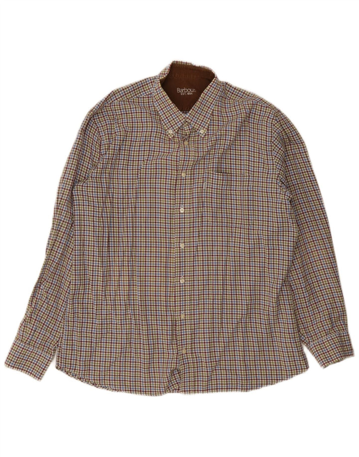 Barbour Mens Flannel Shirt XL Multicoloured Gingham