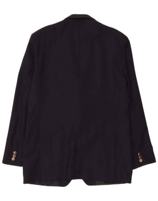 Magee Mens 2 Button Blazer Jacket UK 42 XL Navy Blue New Wool