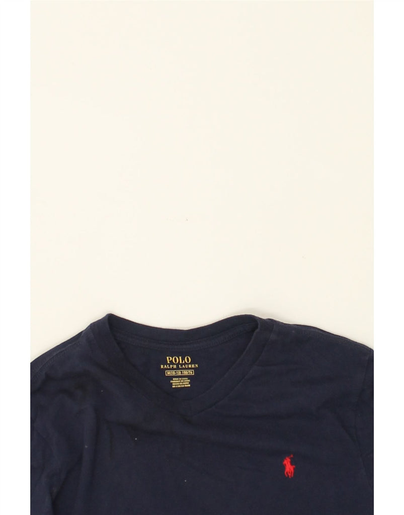 POLO RALPH LAUREN Boys Top Long Sleeve 10-11 Years Medium  Navy Blue | Vintage Polo Ralph Lauren | Thrift | Second-Hand Polo Ralph Lauren | Used Clothing | Messina Hembry 