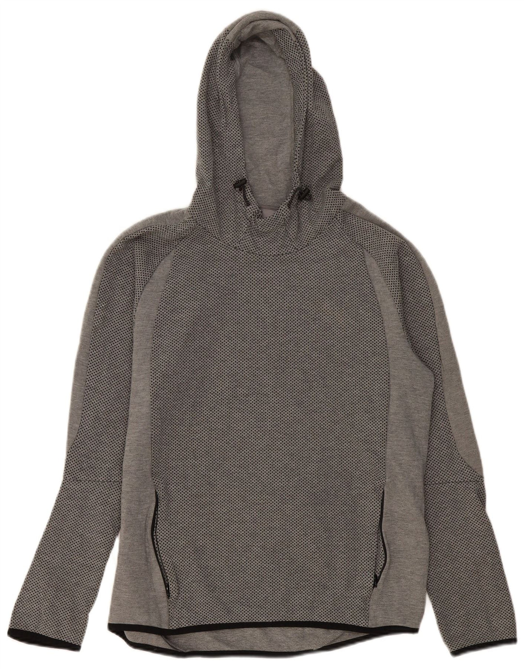 PUMA Mens Hoodie Jumper Medium Grey Spotted Cotton