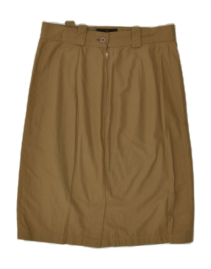 TRUSSARDI Womens Midi Skirt IT 44 Medium W26  Khaki | Vintage Trussardi | Thrift | Second-Hand Trussardi | Used Clothing | Messina Hembry 