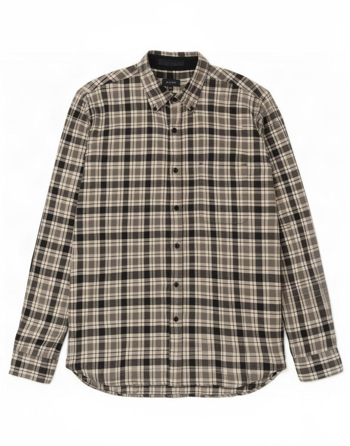 Gant Mens Regular Fit Shirt Medium Navy Blue Check Cotton