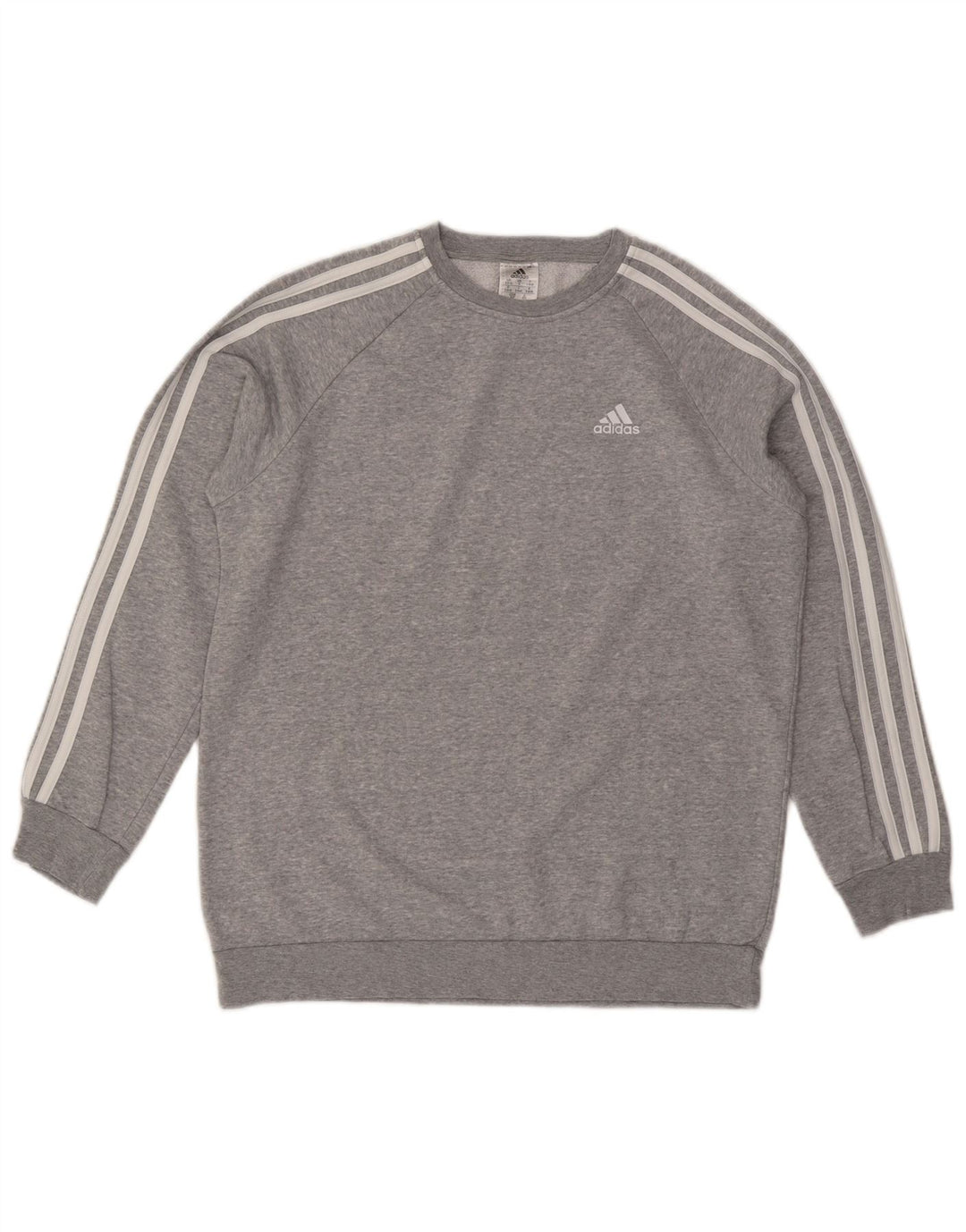ADIDAS Womens Oversized Sweatshirt Jumper UK 8/10 Small Grey Flecked