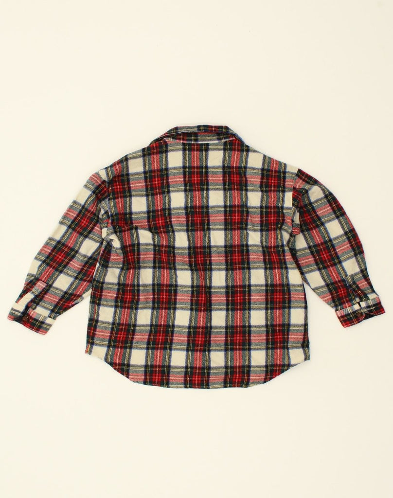 VINTAGE Womens Flannel Shirt UK 14 Medium Red Viscose | Vintage Vintage | Thrift | Second-Hand Vintage | Used Clothing | Messina Hembry 