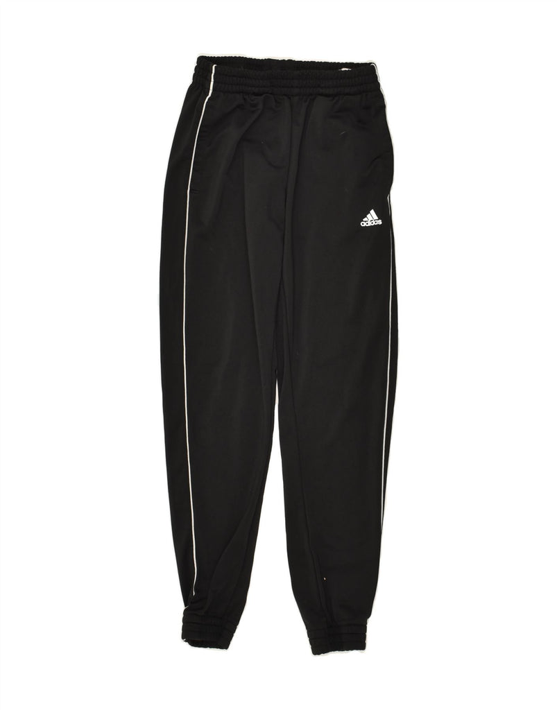 ADIDAS Boys Graphic Tracksuit Trousers Joggers 11-12 Years Black Polyester | Vintage Adidas | Thrift | Second-Hand Adidas | Used Clothing | Messina Hembry 