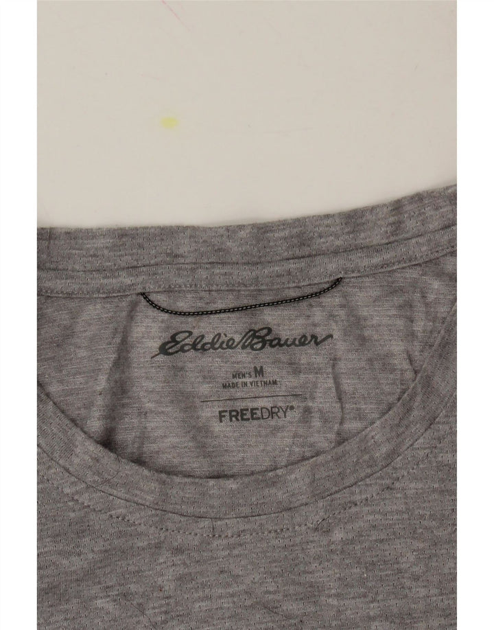 EDDIE BAUER Mens T-Shirt Top Medium Grey Polyester Vintage Eddie Bauer and Second-Hand Eddie Bauer from Messina Hembry 