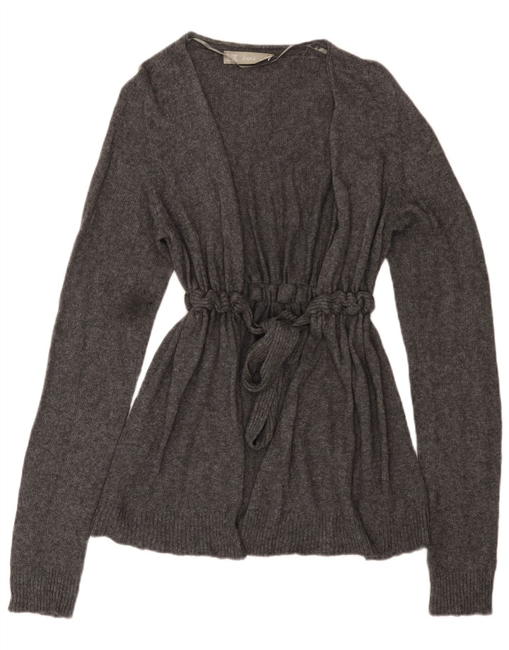 Zara Womens Cardigan Sweater UK 14 Large Grey Viscose