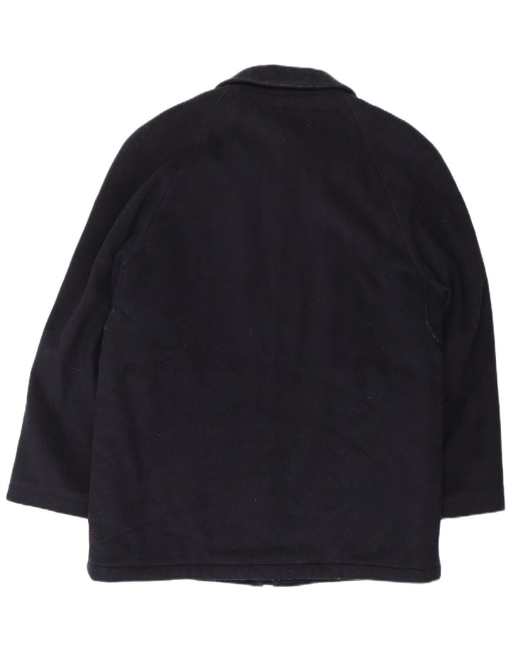 Dolomite Mens Overcoat IT 48 Medium Navy Blue Wool