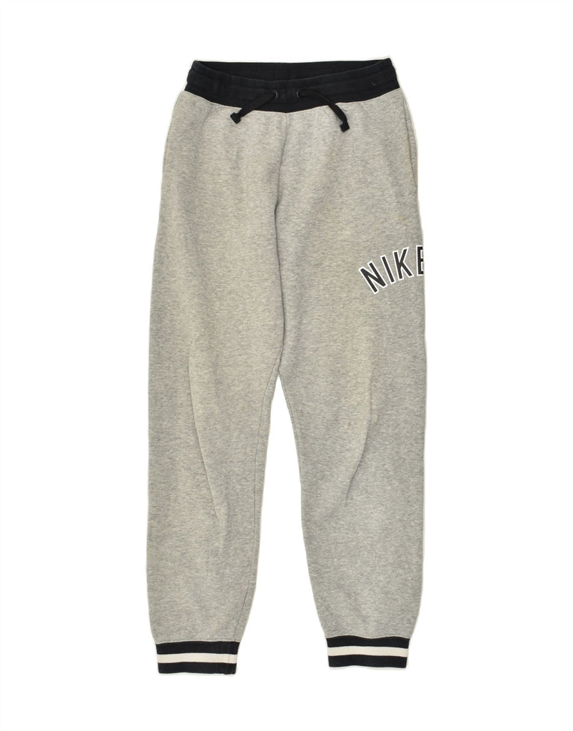 NIKE Boys Graphic Tracksuit Trousers Joggers 12-13 Years Grey Cotton | Vintage Nike | Thrift | Second-Hand Nike | Used Clothing | Messina Hembry 