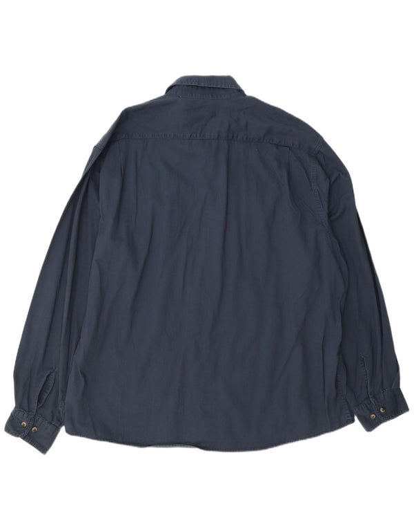 Wrangler Mens Shirt 2XL Navy Blue Cotton