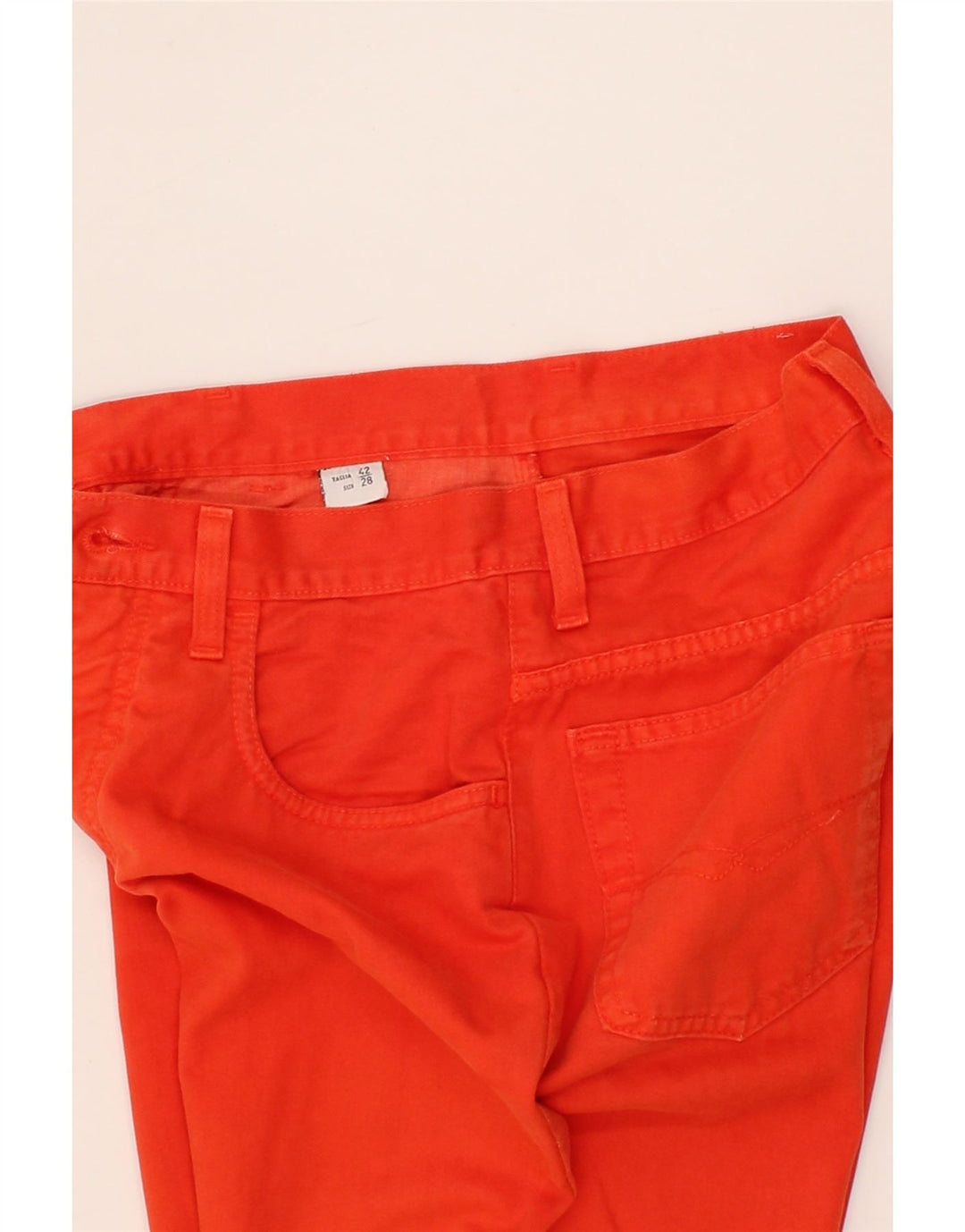 HOLIDAY Womens Tapered Jeans IT 42 Medium W28 L28  Red Cotton Vintage Holiday and Second-Hand Holiday from Messina Hembry 