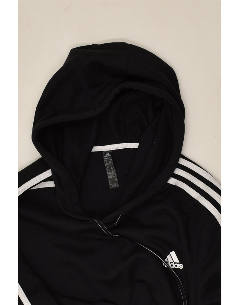 ADIDAS Womens Hoodie Jumper UK 24/26 2XL Black Polyester | Vintage Adidas | Thrift | Second-Hand Adidas | Used Clothing | Messina Hembry 