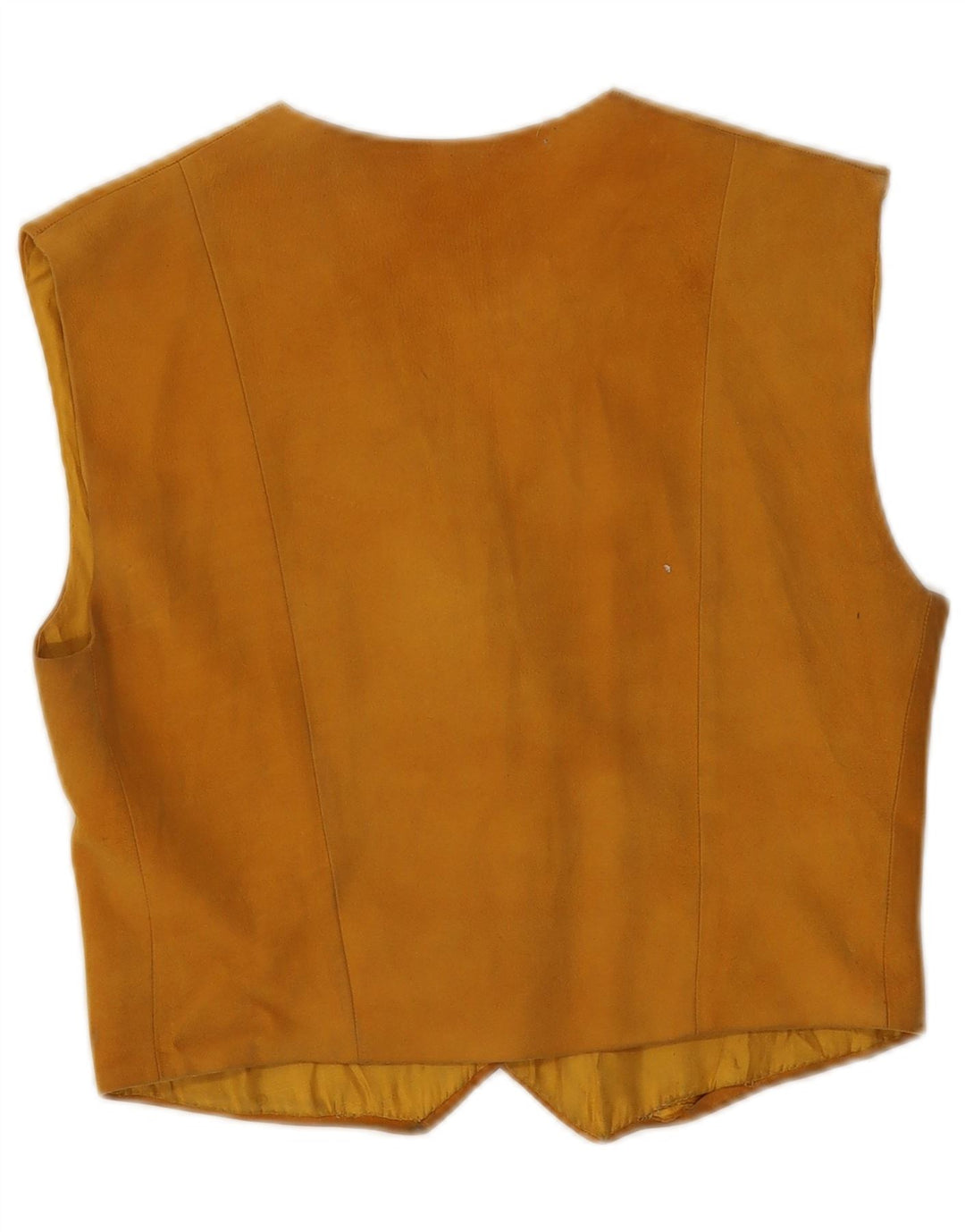 Vintage Womens Suede Waistcoat UK 8 Small Beige