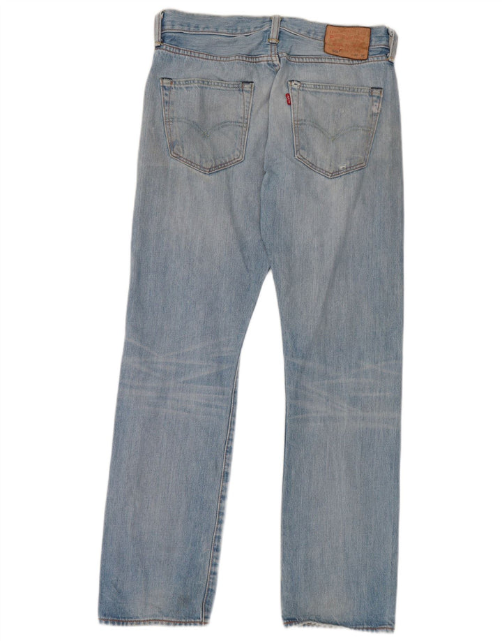 Levi's Mens 501 Straight Jeans W30 L30 Blue Cotton